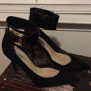 Gold buckle Ankle strap Heels